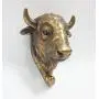 Pacific Giftware Wild Animal Head Single Wall Hook Hanger Animal Shape Rustic Faux Bronze Decorative Wall Sculpture (Bull)