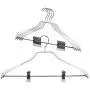 Mawa by Reston Lloyd BodyForm Series Non-Slip Space Saving Clothes Hanger with 2 Clips for Pants or Skirts, Style 42/LK, Set of 5, White Mawa by Reston Lloyd BodyForm Series Non-Slip Space Saving Clothes Hanger with 2 Clips for Pants or Skirts, Style 42/LK, Set of 5, White