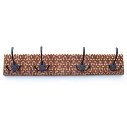 Laser cut decorative coat rack, wall hanger, sacred geometry, flower of life.