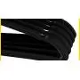 Namcyanly 10 Pack 11" Non-Slip Velvet Flocked Childrens Clothes Hangers Baby Drying Rack Anti-Rust Shiny Chrome Hooks (28 cm/11.02 inch, Black, 10 Pack)