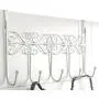 HOLADON 5 Hanger Rack- 5 Metal Hooks for Hanging Clothes, Over Door Storage Rack ? Organizer Hooks for Coats, Over Door Hanger for Clothes,Hats, Handbags, Clothes or Towels (White) HOLADON 5 Hanger Rack- 5 Metal Hooks for Hanging Clothes, Over Door Storage Rack ? Organizer Hooks for Coats, Over Door Hanger for Clothes,Hats, Handbags, Clothes or Towels (White)
