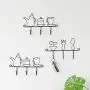 Iusun Wall Hooks Set Plain Style Adorable Design Towel Bag Hanger Keys Cloth Seamless Hooks Bathroom Bedroom Kitchen Office Indoor/Outdoor Hanging Kit Tool Storage Garage Organizer Choice
