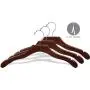 The Great American Hanger Company Wavy Wood Top Hanger, Boxes of 100 Space Saving 17 Inch Wooden Hangers w/Walnut Finish & Chrome Swivel Hook & Notches for Shirt Jacket or Dress The Great American Hanger Company Wavy Wood Top Hanger, Boxes of 100 Space Saving 17 Inch Wooden Hangers w/Walnut Finish & Chrome Swivel Hook & Notches for Shirt Jacket or Dress