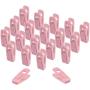 ONE250 Velvet Slim-line Hanger Set of Finger Clips for Velvet Hangers, for Skirts and Pants Hangers Velvet Clips, Strong Finger Flocked Clips (20 Pack) (Pink)