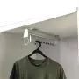 YGLight Hanger Steel Ball Track Has-Been Tens Wardrobe Clothes Organizer Rack Tensile Tests Load Capacity Abs Plastic (Size : 12.1inch/308mm)