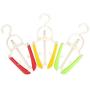 EvaroFly Portable Multipurpose Folding Hanger, Anti-skidding No Trace Storage Clothes Hanger, Household Travel -Yellow 6 Pcs