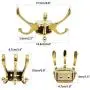 CERRXIAN Flexible Swivel Hook Wall Mounted Hanger Towel Clothes Hat Coat Bag European Style Vintage Multi Triple Hook for Bath Kitchen Garage Bedroom (Gold) CERRXIAN Flexible Swivel Hook Wall Mounted Hanger Towel Clothes Hat Coat Bag European Style Vintage Multi Triple Hook for Bath Kitchen Garage Bedroom (Gold)