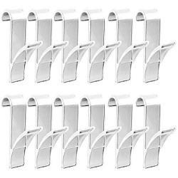 Panzisun Compact Hooks for Heated Towel Radiator Rail Multi-Function Bathroom Storage Hanger Rag Cloth Hanging Household Accessories for Kitchen Cabinet Drawer Bathroom Wardrobe Office (12pcs)