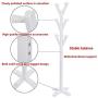 Shotbow Coat Rack Hat Stand Free Standing Display Rack, Solid Wood Hanger Bedroom Clothes Rack Hanging for Clothes Hats and Scarves, Elegant Design for Home or Office Hall and Entryway (White)