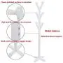 Shotbow Coat Rack Hat Stand Free Standing Display Rack, Solid Wood Hanger Bedroom Clothes Rack Hanging for Clothes Hats and Scarves, Elegant Design for Home or Office Hall and Entryway (White)