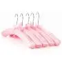 HANGERWORLD 5 Pink 17inch Satin Padded Top Garment Wedding Clothes Coat Hangers HANGERWORLD 5 Pink 17inch Satin Padded Top Garment Wedding Clothes Coat Hangers