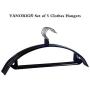 VANORIG Deluxe Hanger Clothes Hanger Durable High Manganese Steel Hangers PVC Resin Coating Clothing Hanger,Pack of 5 (White)