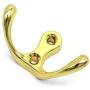 Wall Hooks, 2pcs Antique Wall Door Hooks Bedroom Bath Clothes Towel Zinc Alloy Hanger - Gold