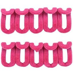 Yevison Anti-slip Mini Flocking Clothes Rack Hanger Hooks Holders Hanger Connector rose red Adorable Quality and Durable