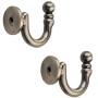 Jili Online 2 Pieces Metal Curtain Tieback Hooks Wall Door Clothes Hats Hangers - Bronze, 38x30x16mm