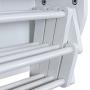 Cypressshop Wall-Mounted Laundry Hangers Foldable Drying Rack Garment Clotheslines Folding Clothes Shelving Unit Towel Laundry Room Storage Shelf White