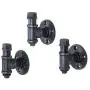 MyGift Industrial Wall-Mounted Metal Pipe Fitting Coat Hooks Hangers Garment Holders, Set of 3 MyGift Industrial Wall-Mounted Metal Pipe Fitting Coat Hooks Hangers Garment Holders, Set of 3