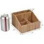 Multi-Use Bamboo Office Product Organizer Compact for Desktop, Holds Notepads, Pens, Pencils, Business Cards, Paper Clips, Stationery Supplies & More Multi-Use Bamboo Office Product Organizer Compact for Desktop, Holds Notepads, Pens, Pencils, Business Cards, Paper Clips, Stationery Supplies & More