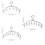 HJYPYJ Magic Hanger,Stainless Steel Multi-Functional Hanger Clip,Windproof Non-Slip Space Saving Organizer Hanger Strong Bearing Capacity / 3 pcs/with Clips 6