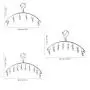 HJYPYJ Magic Hanger,Stainless Steel Multi-Functional Hanger Clip,Windproof Non-Slip Space Saving Organizer Hanger Strong Bearing Capacity / 3 pcs/with Clips 6