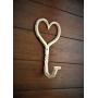 Heart Shaped Wall Hook Handpainted to Order/Bathroom Towel Hook/Pink Peony or Pick Color/Coat Hanger/Lingerie, Necklaces, Headbands Holder/Romantic Decor