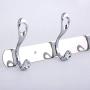 LOVIVER Stainless Steel 3/4/5/6-Hook Wall Hanger Coat Hat Clothes Holder Bedroom Rack - Metal, 45x4cm