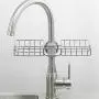 TuuTyss Stainless Steel Faucet Sink Caddy Sink Organizer,Holds Sponge for Kitchen Sink with Dish Cloth Hanger,Bathroom Faucet Rack Shower Caddy Holds Soap TuuTyss Stainless Steel Faucet Sink Caddy Sink Organizer,Holds Sponge for Kitchen Sink with Dish Cloth Hanger,Bathroom Faucet Rack Shower Caddy Holds Soap