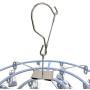 Stainless Steel Clothe Drying Rack Laundry Drip Hanger 24 Clip Metal Clothespins Round Underwear Lingerie Sock Hat Boot Large Heavy Duty Portable Indoor Outdoor Baby Wet and Dry Dryer (24 Round)