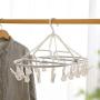 HJYPYJ Magic Hanger,Multi-Clip Windproof Magical Hangers,Detachable PP Hanger,Space-Saving Organizer Hangers, Not Easily Deformed/Gray / 55x34x26cm