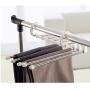 5PC Random Color 5 in 1 Multi-Function Home Hanger Stainless Steel Plastic Clothes Hanger Rack