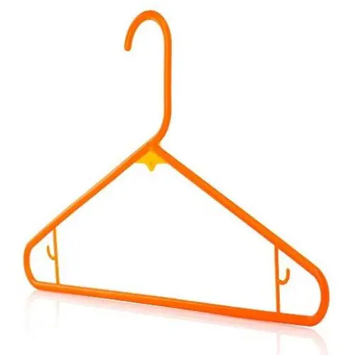 HANGERWORLD 10 Orange 16inch Plastic All Purpose Coat Clothes Garment Pant Skirt Bar Hangers Loop Hooks HANGERWORLD 10 Orange 16inch Plastic All Purpose Coat Clothes Garment Pant Skirt Bar Hangers Loop Hooks
