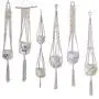 Flosky Macrame Plant Hanger Cotton Rope Indoor Outdoor Hanging Basket Flower Pots Net Flosky Macrame Plant Hanger Cotton Rope Indoor Outdoor Hanging Basket Flower Pots Net