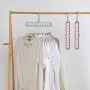 Yuqianjin （4 Pieces） Space Saving Clothes Hangers -Creative Multi-Function Hangers Home Balcony Wardrobe Magic Storage Rotating Anti-Slip Drying Rack (Color : Pink)