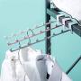 HJYPYJ Magic Hanger,Iron 7 Even Hook Multifunction Folding Hanger,Space-Saving Organizer Hangers,Applicable Bed,Dormitory, Isometric Design/White / 10 pcs