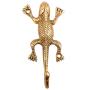 Indianshelf Handmade 1 Artistic Vintage Golden Aluminum Lizard Clothes Hooks Hangers/Coat Hooks Wall Mounted