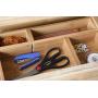 RISU Bamboo Drawer Organizer: Storage Boxes for Tidying Up Junk - Multi-Sized Set of 5, Sturdy and Sustainable, Perfect Trays for Office Supplies, Make-Up Cosmetics and Kitchen Utensils