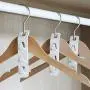 TOPBATHY 4pcs Cascading Clothes Hangers Space Saving Multi Layer Hooks Connection Folding Storage Clothes Rack Hanger