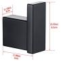 RANDOM Matte Black Towel Robe Hooks Bathroom Hardware Accessories Coat Hook 304 Stainless Steel Clothes Hook for Bath Kitchen Contemporary Hotel Style Wall Mounted 2 Pack.