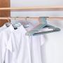 Iddefee Clothes Hanger Pack of 20 Blue Thicken Non-Slip Plastic Hangers-3818cm Closet Organizer Pants Hangers (Color : Blue, Size : 3818cm)