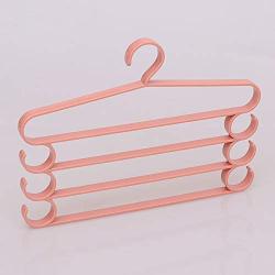 Hanger Clothes Pants Hangers-Multi Layers Pant Slack Hangers Swing Arm Pants Hangers Closet Storage for Pants Jeans for Closet Organization (Color : Pink)