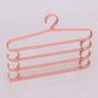 Hanger Clothes Pants Hangers-Multi Layers Pant Slack Hangers Swing Arm Pants Hangers Closet Storage for Pants Jeans for Closet Organization (Color : Pink)
