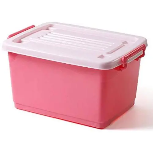 zhongleiss Storage Boxes Plastic Storage Boxes Home Boxes with lid 120L Length 63 Width 45 Height 36.5cm Powder