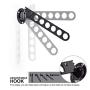 Wall Mounted Clothes Hanger Black Wall Mount Clothes Hanger Laundry Hangers Wall Mount Metal Closet Hooks with Swing Arm Set of 2