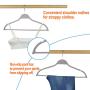 Elong Home Plastic Clothes Hangers, Upgraded Rubberized Plastic Hangers Non Slip, Non Velvet Durable Slim Clothing Hangers, 17.7 Inches Wide for Adults Clothes, 20 Pack