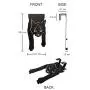 Over the Door Cat Double Hook Hanger I Perfect for Cat Lovers I Heavy Duty Iron Organizer for Hanging Towels, Clothes, Coats, Robes, Keys | Black | by Cat-Nab