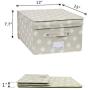 Na&Co Season 5 Pack Folding Hand-held Storage Cubes Bin with Lids,Collapsible Decorative Storage Boxes/Safety Container for Household, Closet, Cabinet, Office (Dot)