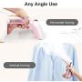 Mini Handheld Steamer for Clothes Garment, Portable Travel Garment Steamer, Powerful Iron Wrinkles Remover for Travel/Home, Compact Iron Steamer for Clothing, Any Fabrics, IDEER (Pink)