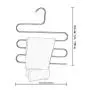 HJYPYJ Magic Hanger,Multi-Layer Storage Folding Hanger,Type s Iron Trouser Hangers,Space-Saving Organizer Hanger Not Easily Deformed/White / 35x32cm