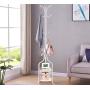 Coat Hangers Simple Coat Rack Floor Two-Tier Hanger Bedroom Metal Clothes Rack Korean Disc White Floor Hanger -0223