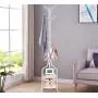 Coat Hangers Simple Coat Rack Floor Two-Tier Hanger Bedroom Metal Clothes Rack Korean Disc White Floor Hanger -0223 Coat Hangers Simple Coat Rack Floor Two-Tier Hanger Bedroom Metal Clothes Rack Korean Disc White Floor Hanger -0223